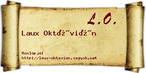 Laux Oktávián névjegykártya